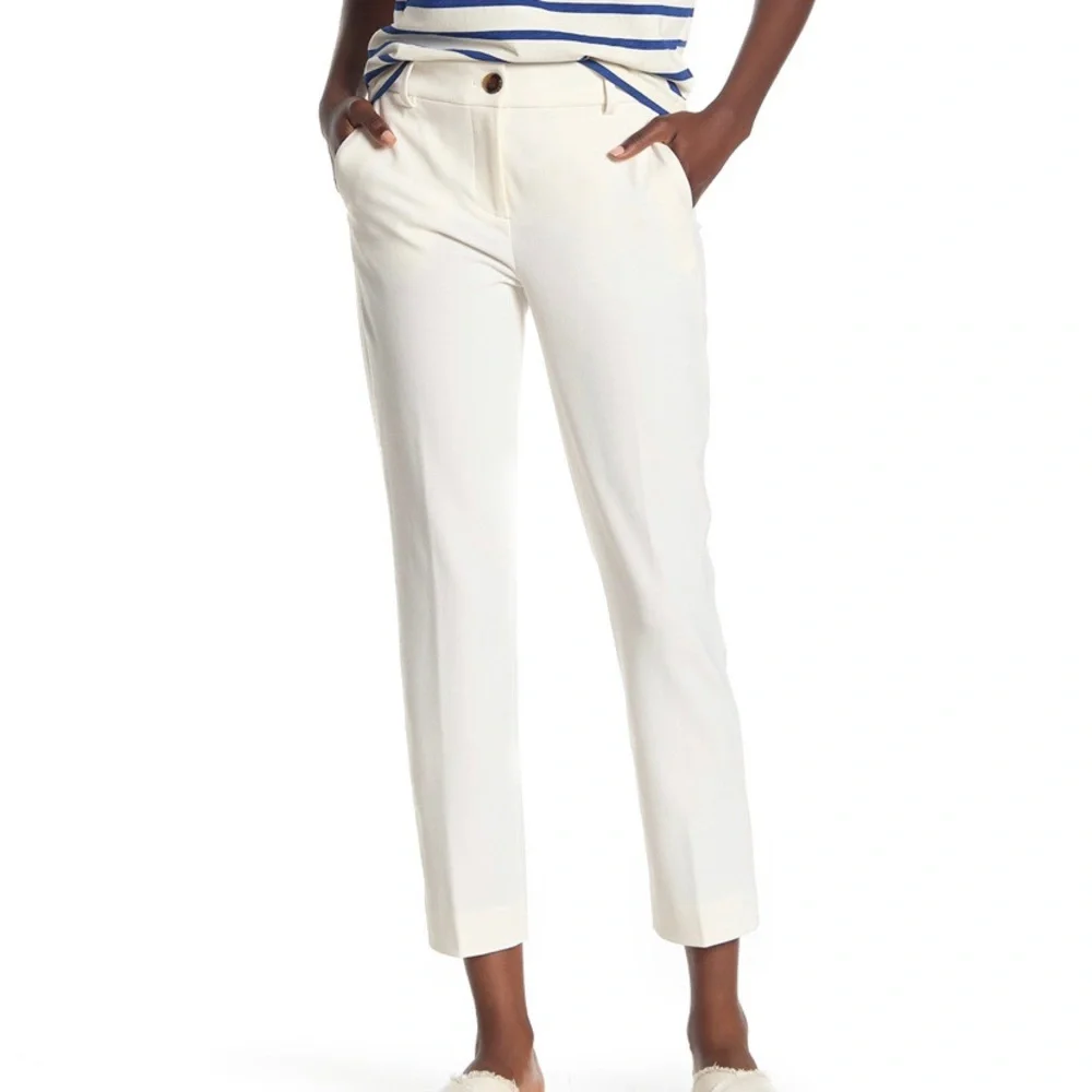 J. Crew Cream Cropped Ankle Pants